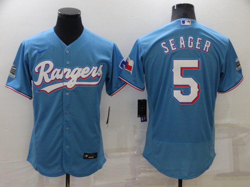 Men Texas Rangers #5 Seager Blue Elite Nike 2022 MLB Jersey->new york mets->MLB Jersey
